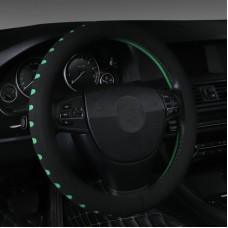 Sports Punched EVA Car Steering Wheel Cover, Size: 38cm(Green)