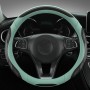 Кожаный набор рулевого колеса из кожи углеродного волокна, диаметр: 38 см (черный синий круг)