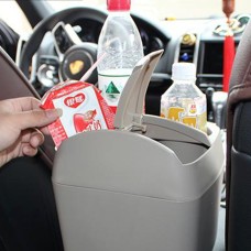 SHUNWEI SD-1605 Multifunction 3 in 1 Car Cup Holder Drink Bottle Can Garbage Can Portable Vehicle Trash Can Bin Rubbish Bin Organizer(Khaki)