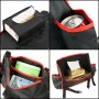 Car Auto Back Seat Drink Food Cup Bag Napkin Bag Multi-purpose Pouch Chair Back Pocket Multi-functional Car Storage Bags(Black Red)