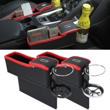 2 PCS Car Seat Crevice Storage Box with Interval Cup Drink Holder Organizer Auto Gap Pocket Stowing Tidying for Phone Pad Card Coin Case Accessories