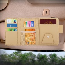 Car Sun Visor Board Paper Comsue Box CD Case Case Держатель для застежки -молнии органайзер (желтый)