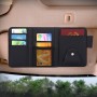 Universal Car Sun Visor Board Paper Tissue Box CD Storage Case Holder Card Bag Organizer (Black)