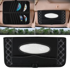 Universal Folding CD Folder Car Facial Tissue Box 2 in 1 Fashion and Simple Paper Napkin Bag Car Sun Visor Auto CD Card Holder Tissue Napkin Box with Napkin