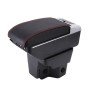 7 USB Ports Car ABS + Leather Wrapped Armrest Box Storage Organizer Auto Cup Holder Accessories for KIA K2 2015 / 2017 Year(Black)