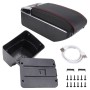 7 USB Ports Car ABS + Leather Wrapped Armrest Box Storage Organizer Auto Cup Holder Accessories for KIA K2 2015 / 2017 Year(Black)