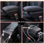 7 USB Ports Car ABS + Leather Wrapped Armrest Box Storage Organizer Auto Cup Holder Accessories for KIA K2 2015 / 2017 Year(Black)