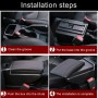 Автомобиль ABS + Кожаный обернутый подлокотник организатор Auto Cup Holder Accessories для Kia K2 2015 /2017 год (черный)