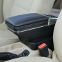 Автомобиль ABS + Кожаный обернутый подлокотник организатор Auto Cup Holder Accessories для Kia K2 2015 /2017 год (черный)