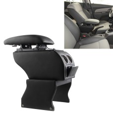 Car ABS Leather Wrapped Armrest Box with Fast Charge USB Holes and Cables for Tiguan(Black)