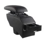Car ABS Leather Wrapped Armrest Box, Fast Charge USB Holes and Cables for New Fit (Black Line without Air Outlet)(Black)