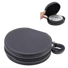 20 CD Disc Storage Case Leather Bag Heavy Duty CD/ DVD Wallet for Car, Home, Office and Travel(Dark Grey)