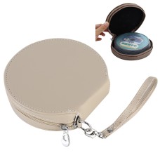 20 CD Disc Storage Case Leather Bag Heavy Duty CD/ DVD Wallet for Car, Home, Office and Travel (Beige)
