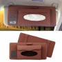 Deranfu 3 в 1 Lichee Texture Многофункциональная автомобильная кожаная коробка с кожаным полотенцем с карточным слотом и слотом CD (темно-коричневый)