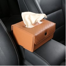 Deranfu Многофункциональный автомобильный задний вешалка для подвески коробка для полотенец кожа (коричневая)