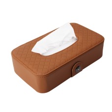Универсальный автомобильный лицевой лицевой корпус держатель ткани мода и простая сумка для салфетки с салфеткой (коричневый)