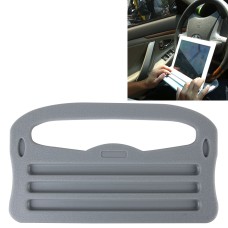 Vehicle Portable Desk Steering Wheel Multi-use Tray Stand Car Food Eating Table iPad Holder(Grey)