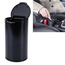 JG-036 Universal Portable Car Auto Auto нержавеющая сталь мусорная мусорная бункера для большинства держателей Car Cup (черный)