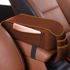 Universal Car Central Memory Foam Armrest Box Cushion Car Armrest Box Mat with Storage Bag (Coffee)