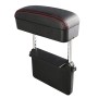 Universal Car Pu кожаная оберщенная коробка подлокотника подушка для автомобиля подлокотники коврик с коробкой для хранения (черный красный)