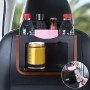 929 Car Foldable Hanging Trash Can Storage Bin with Small Table (Black)