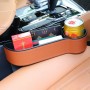 2 PCS Car Multi-functional Console Box Cup Holder Seat Gap Side Storage Box (Brown)