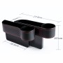 2 PCS Car Multi-functional Console Box Cup Holder Seat Gap Side Storage Box (Brown)