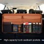 Universal Car Trunk Sundries Storage Bag Car Rear Seat Net Pocket Bag (Brown)