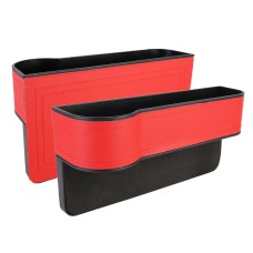 2 PCS Car Multi-functional Principal And Deputy Driver Seat Console Leather Box (Red)