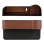 2 PCS Car Multi-functional Principal And Deputy Driver Seat Console Leather Box (Brown)