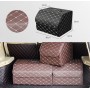 Складная коробка для хранения автомобиля, Rhombic Grid Средний размер: 40 x 32 x 30 см (кофе)