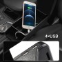 1 Pair Car USB Charger PU Leather Wrapped Armrest Box Cushion with Storage Box