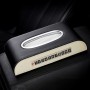 Universal Car Tissue Box with Temporary Parking Phone Number Card(Black Beige)