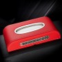 Universal Car Tissue Box with Temporary Parking Phone Number Card(Red)