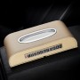 Universal Car Tissue Box with Temporary Parking Phone Number Card(Beige)