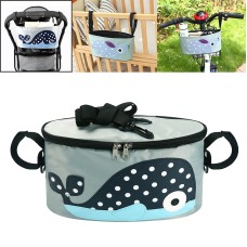 Car Baby Storage Bag Electromobile Bicycle Cart Storage Bag Hanging Bag with Cover(SKU-03-Whale)