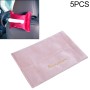 5 PCS Car Velvet Embroidered Tissue Box Storage Bag(Pink)