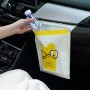 15 PCS Paste Hanging Disposable Garbage Bag Cute Car Interior Trash Can Cleaning Bag(Yellow)