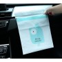 15 PCS Paste Hanging Disposable Garbage Bag Cute Car Interior Trash Can Cleaning Bag( Cyan)