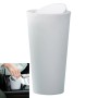 6 PCS Desktop Plastic Rocker Cover Car Storage Round Barrel Car Tissue Trash Can(White)