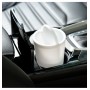 6 PCS Desktop Plastic Rocker Cover Car Storage Round Barrel Car Tissue Trash Can(White)