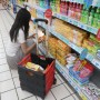 Портативные домашние покупки складывание старика покупок в супермаркете (Pink)