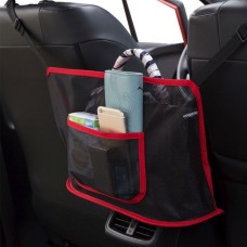 2 PCS Car Storage Net Pocket Between Two Seats Car Screen Suspension Type Storage Bag Universal, Physical dimension: 40x12x26cm(Upgrade Red)