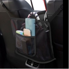 2 PCS Car Storage Net Pocket Between Two Seats Car Screen Suspension Type Storage Bag Universal, Physical dimension: 40x12x26cm(Upgrade Black)