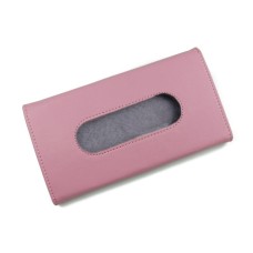 2 PCS Car Hanging Type Tissue Box Sun Visor Seat Back Sunroof Storage Box(Pink Without Tissue)