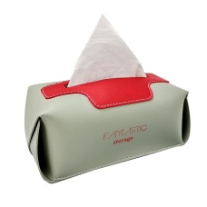 SJM0041 Car PU Paper Tissue Box Hotel Napkin Paper Box Toilet Paper Box(Aqua Green)