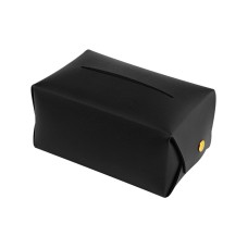 2 PCS Car Leather Tissue Box Home Paper Towel Storage Box(Black)