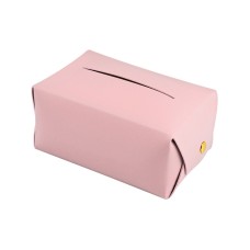 2 PCS Car Leather Tissue Box Home Paper Towel Storage Box(Pink)