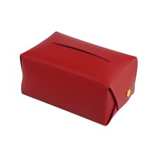 2 PCS Car Leather Tissue Box Home Paper Towel Storage Box(Red Wine)