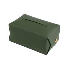 2 PCS Car Leather Tissue Box Home Paper Towel Storage Box(Army Green)